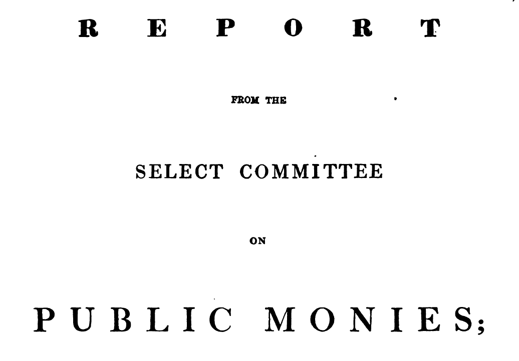 Report on Public Monies